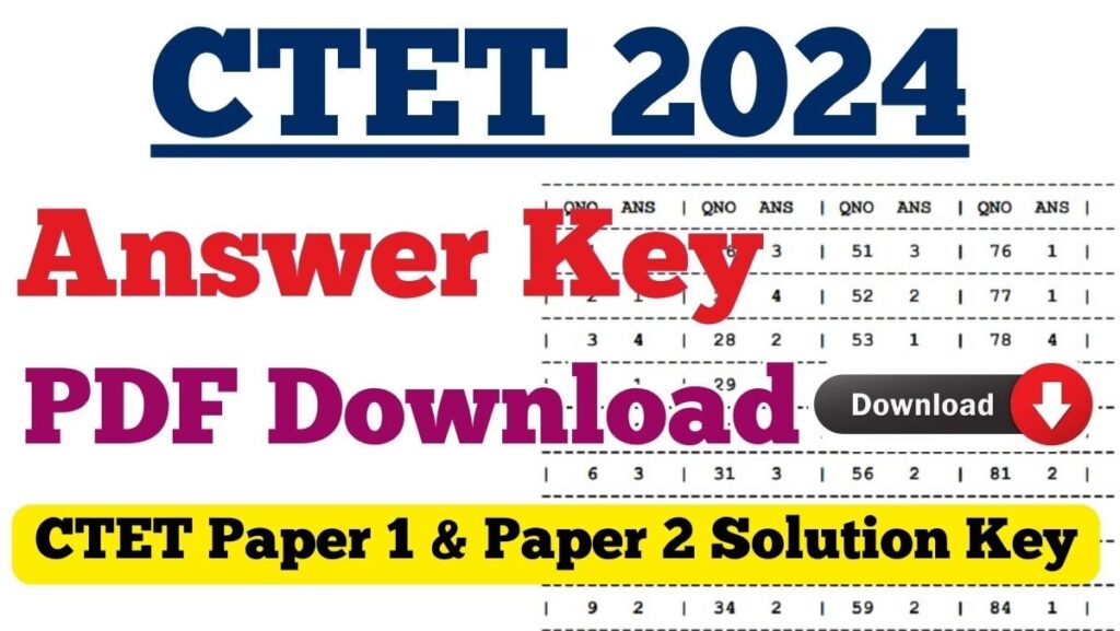 CTET December 2024 Notification CTET Paper 1 & Paper 2 Solution Key