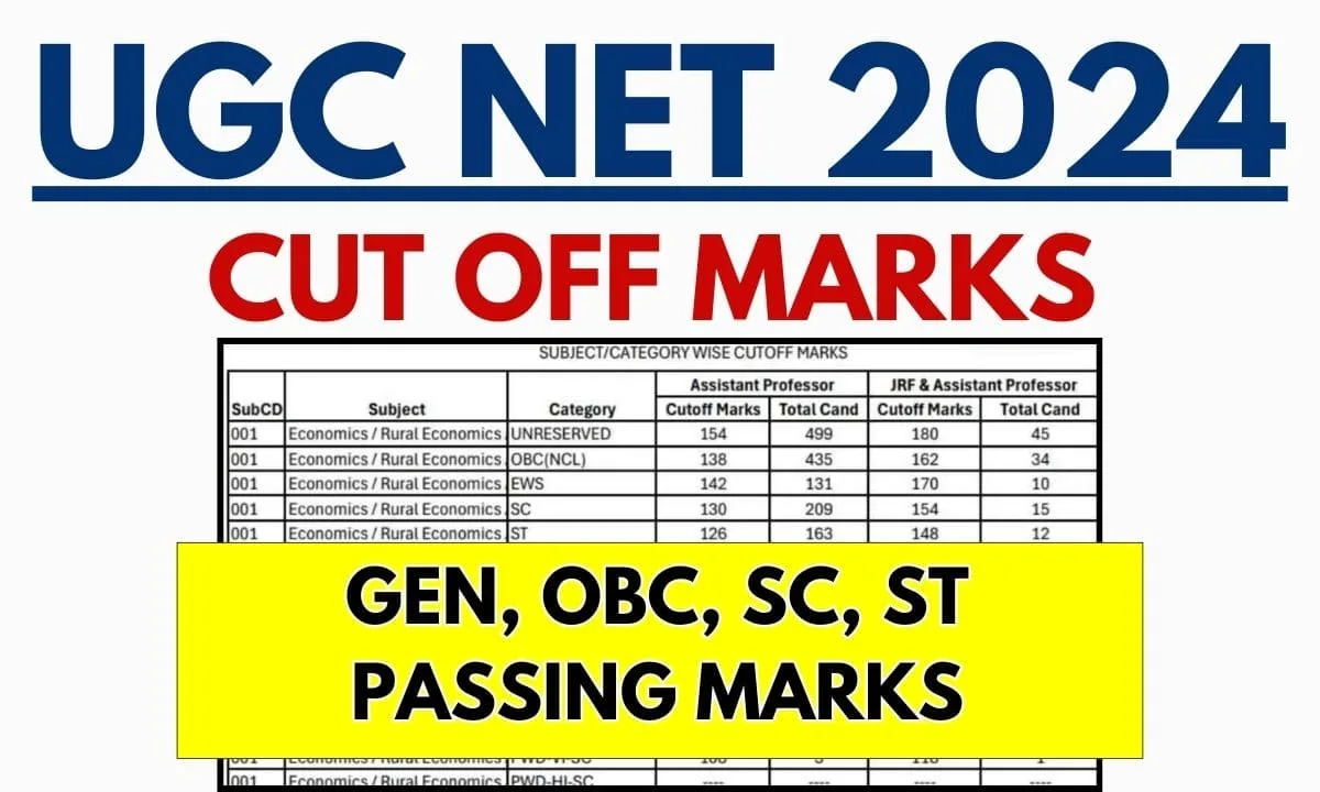 UGC NET Cut Off Marks 2024