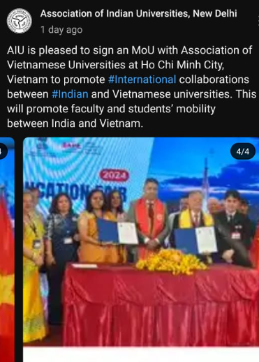 AIU Signed MoUs between India and Vietnam