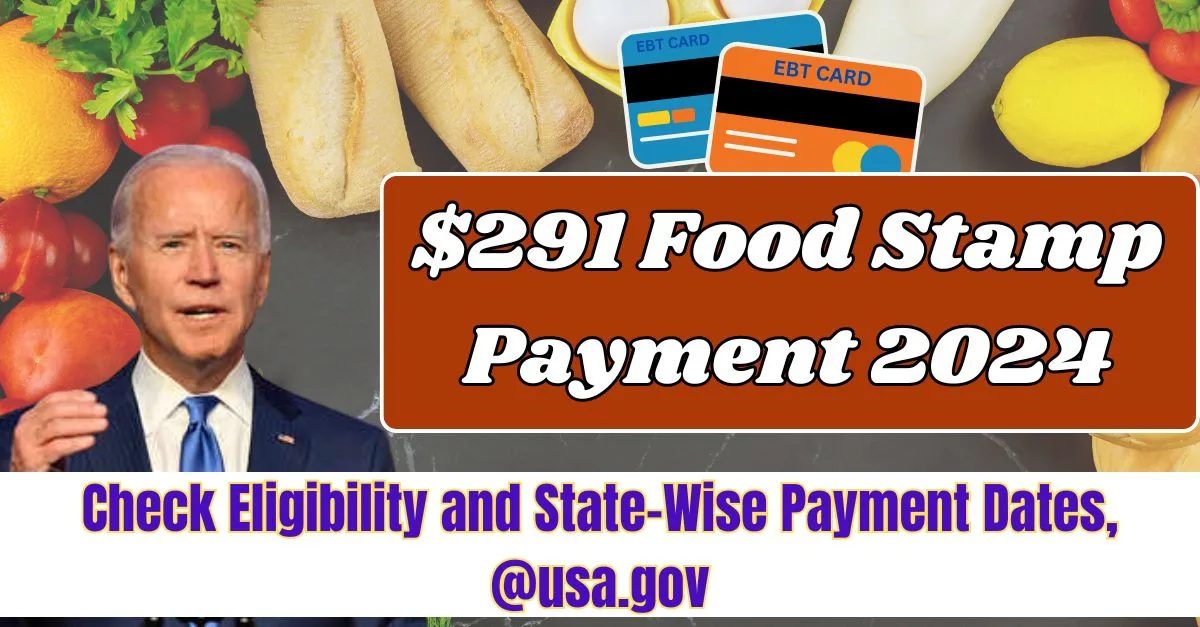 $291 Food Stamp Payment October 2024