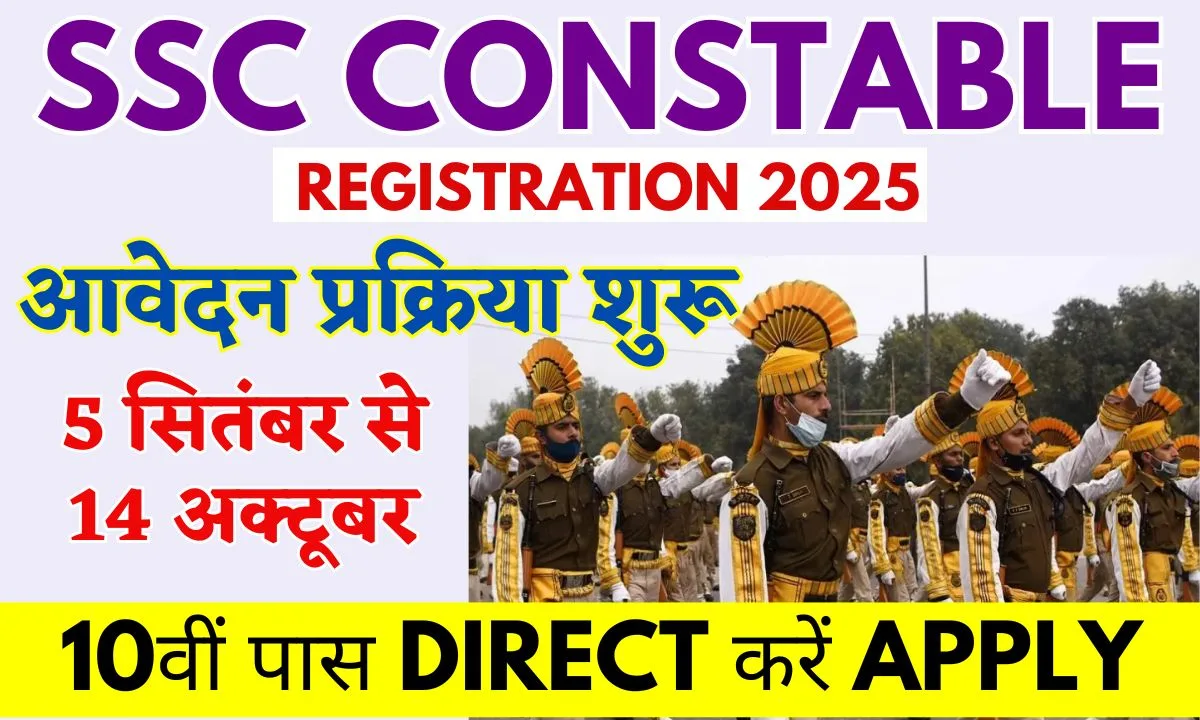 SSC Constable Registration 2025