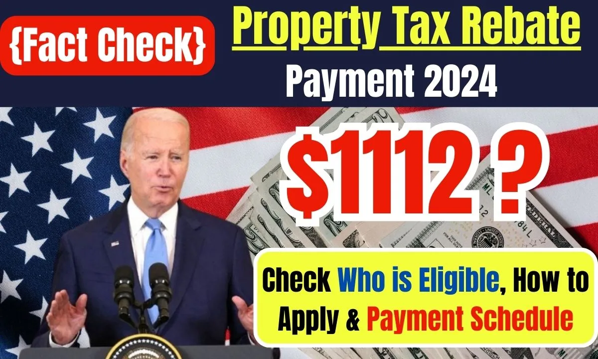 $1112 Property Tax Rebate Payment 2024