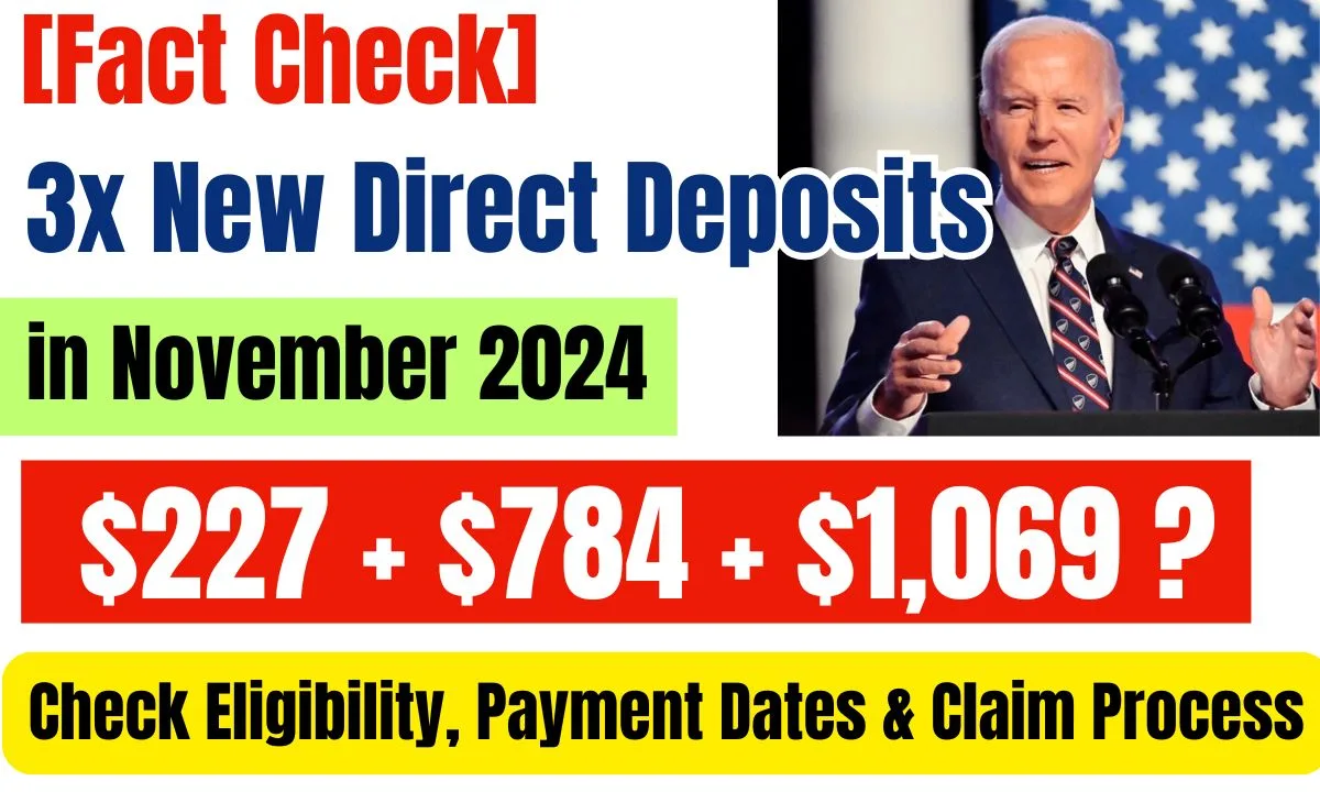 $227 + $784 + $1,069 3x New Direct Deposits in November 2024