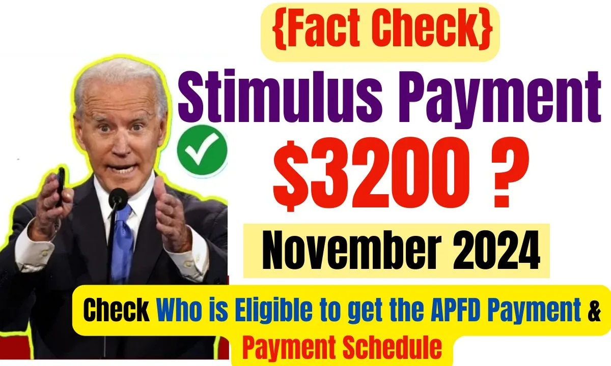 $3200 Stimulus Payment in November 2024