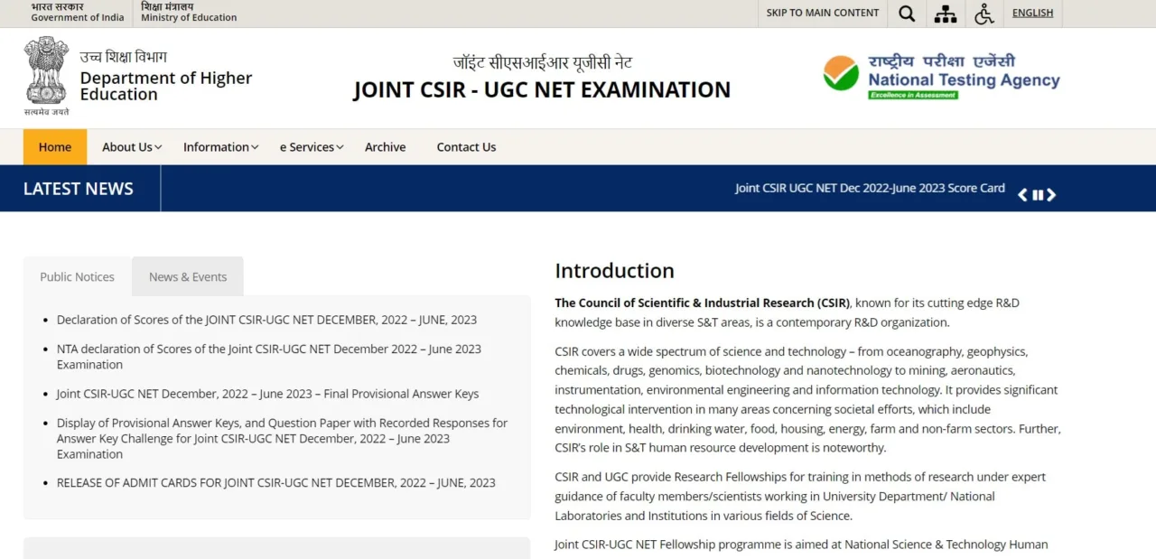 CSIR NET Exam 2024 