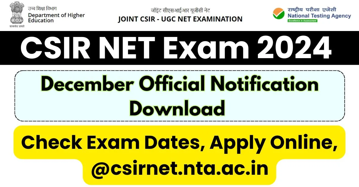 CSIR NET Exam 2024 