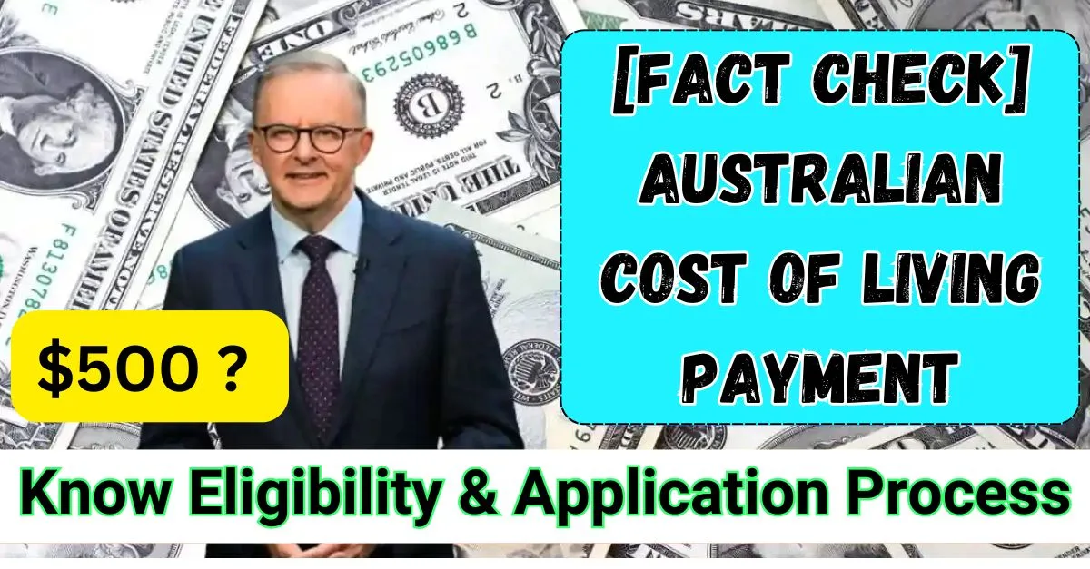 Australian $500 Cost of Living Payment