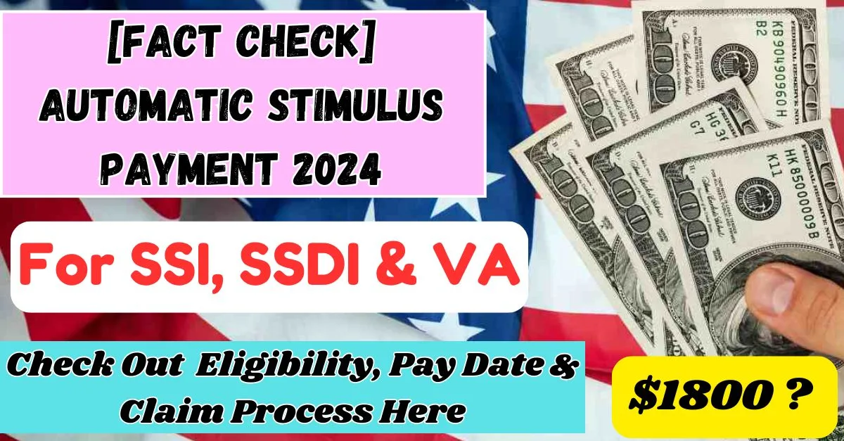 $1800 Automatic Stimulus Payment 