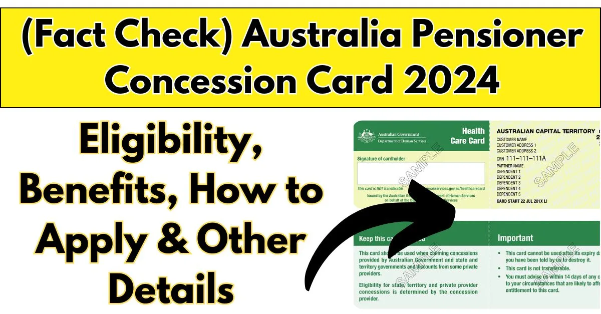 Pensioner Concession Card 