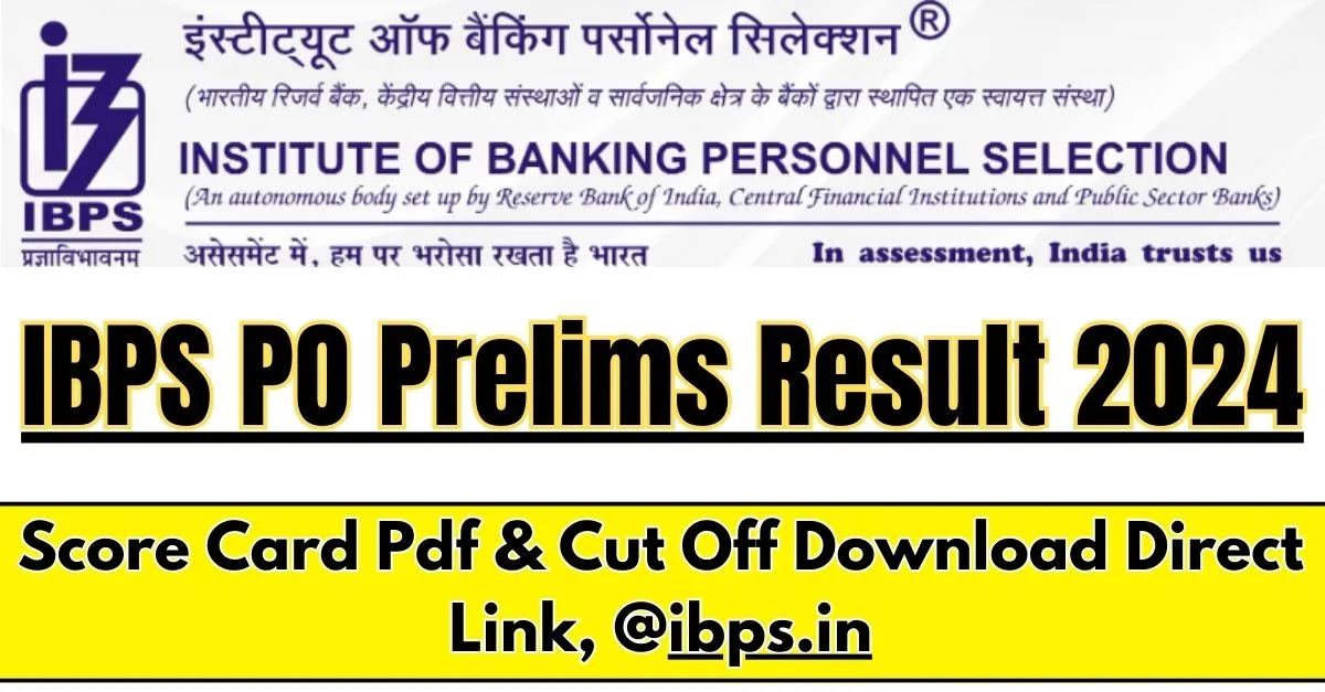 IBPS PO Prelims Result 2024 min