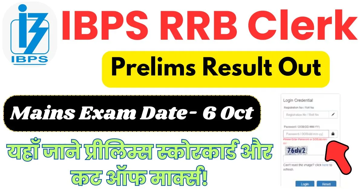 IBPS RRB Clerk Prelims Result 2024 