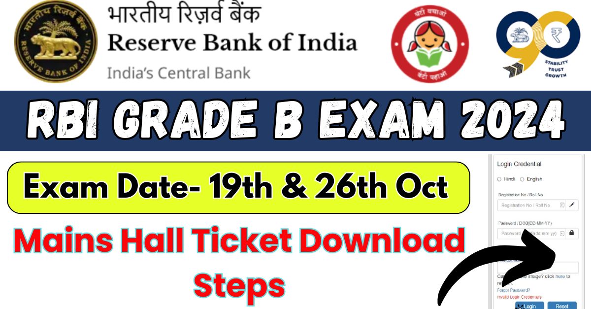 RBI Grade B Mains Admit Card 2024 