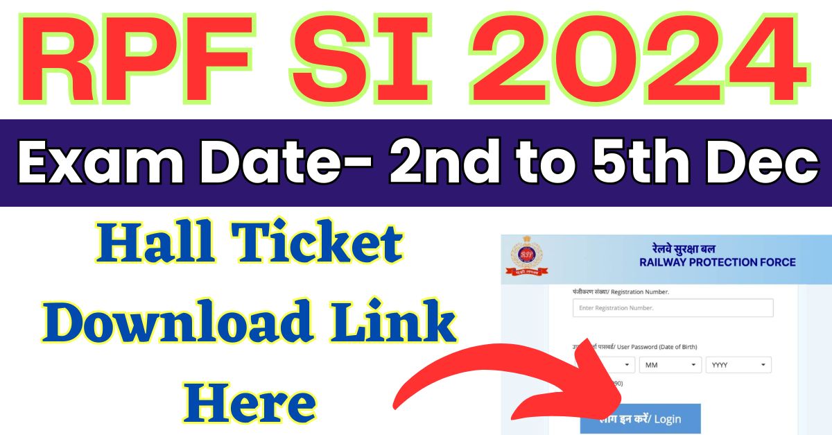 RPF SI Admit Card 2024