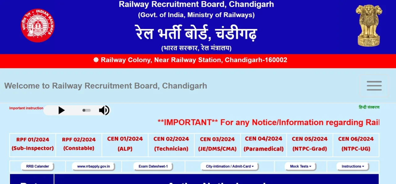 RRB Staff Nurse Admit Card