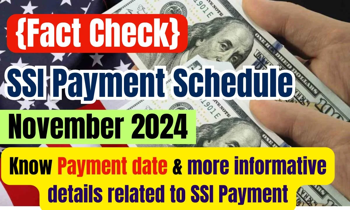 SSI Payment Schedule November 2024