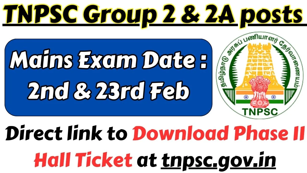 TNPSC Group 2 Mains Exam 2025