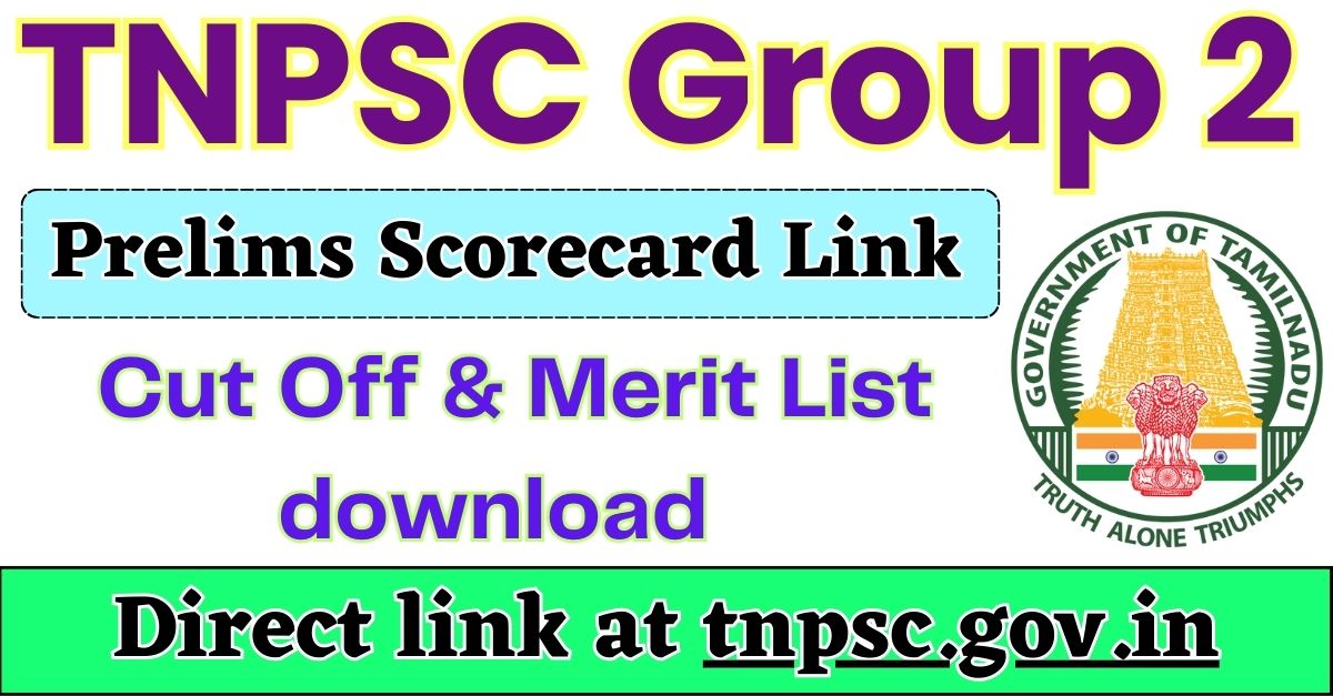 TNPSC Group 2 Prelims Scorecard 2024