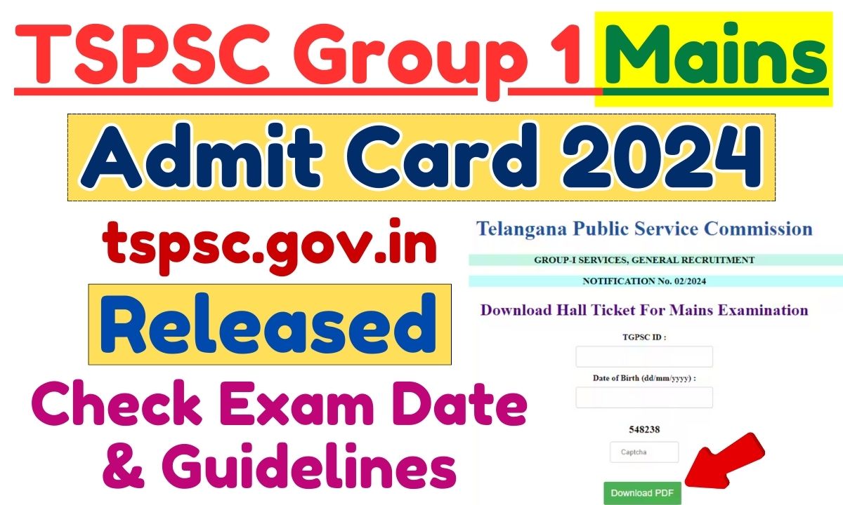 TSPSC Group 1 Mains Admit Card 2024