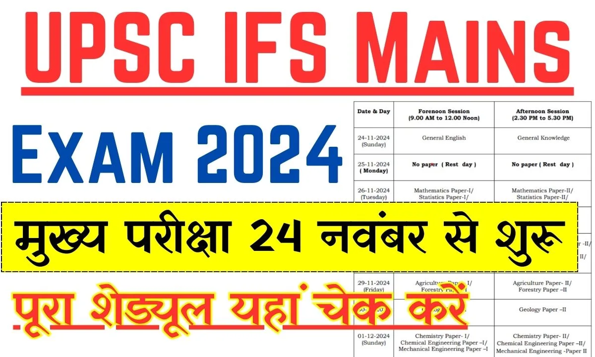 UPSC IFS Mains Exam 2024