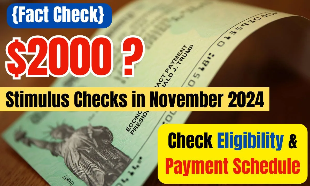 $2000 Stimulus Checks in November 2024