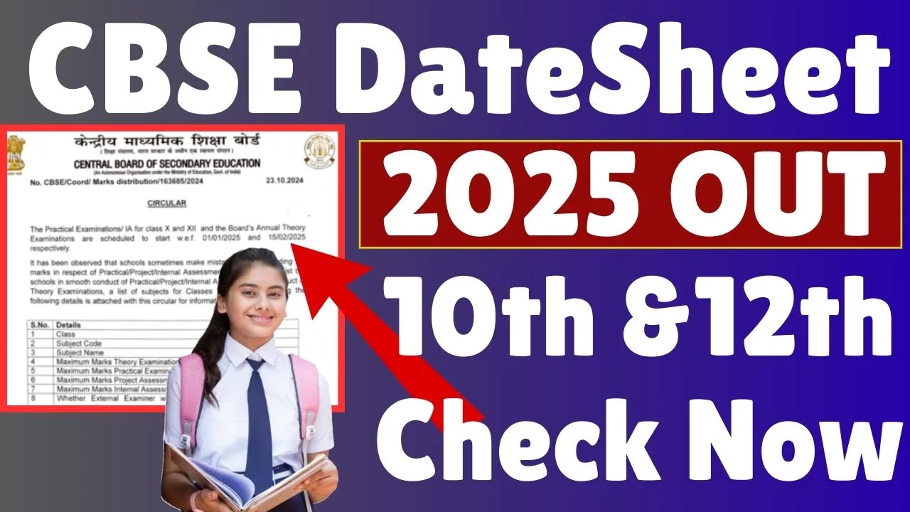 CBSE Date Sheet 2025