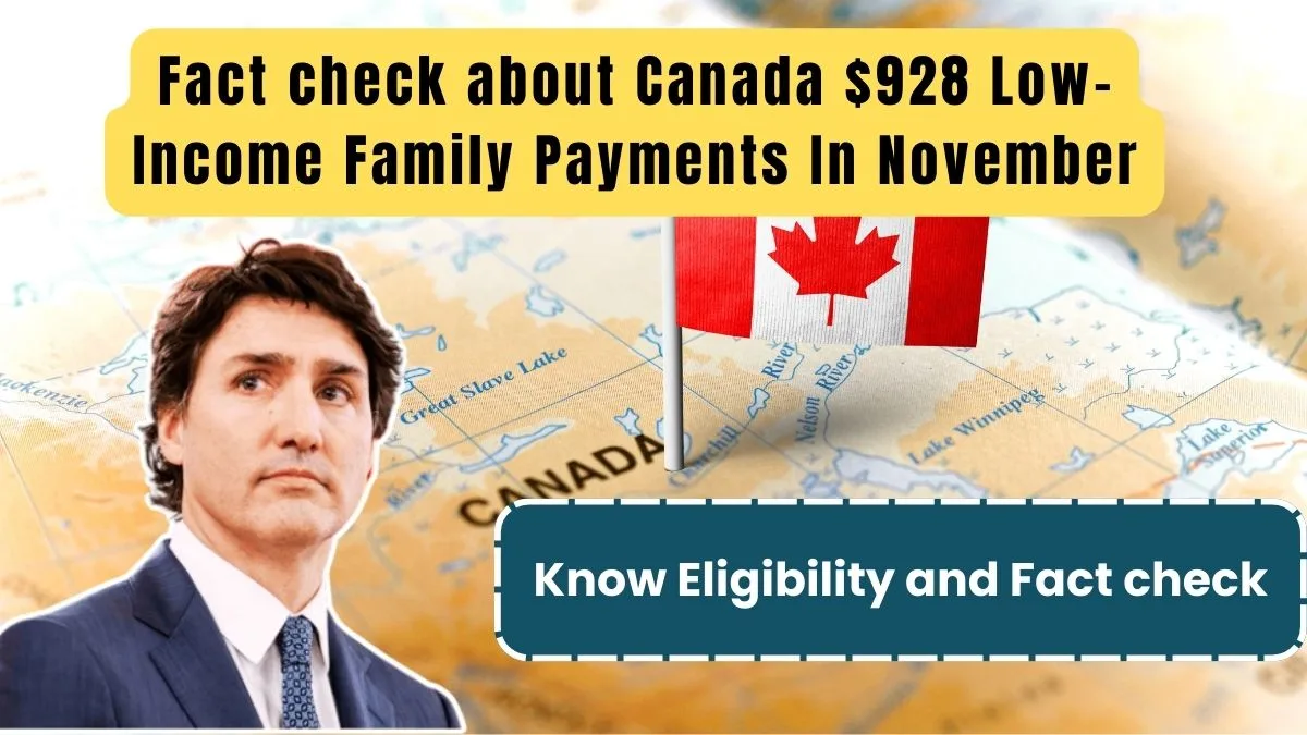 Canada $928 Low-Income Family Payments In November