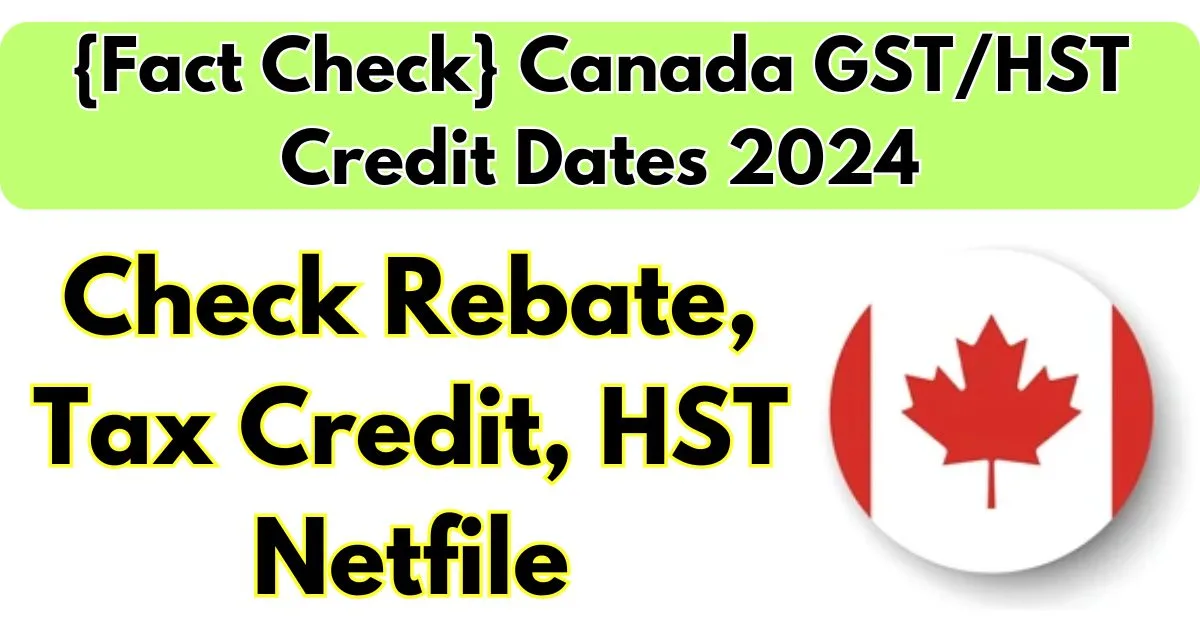 Canada GST/HST Credit 