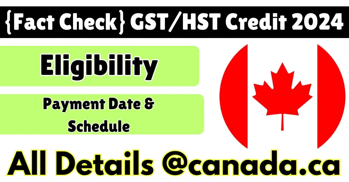 GST/HST Credit 2024