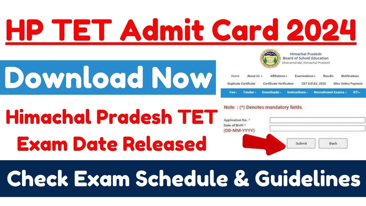 HP TET Admit Card 2024