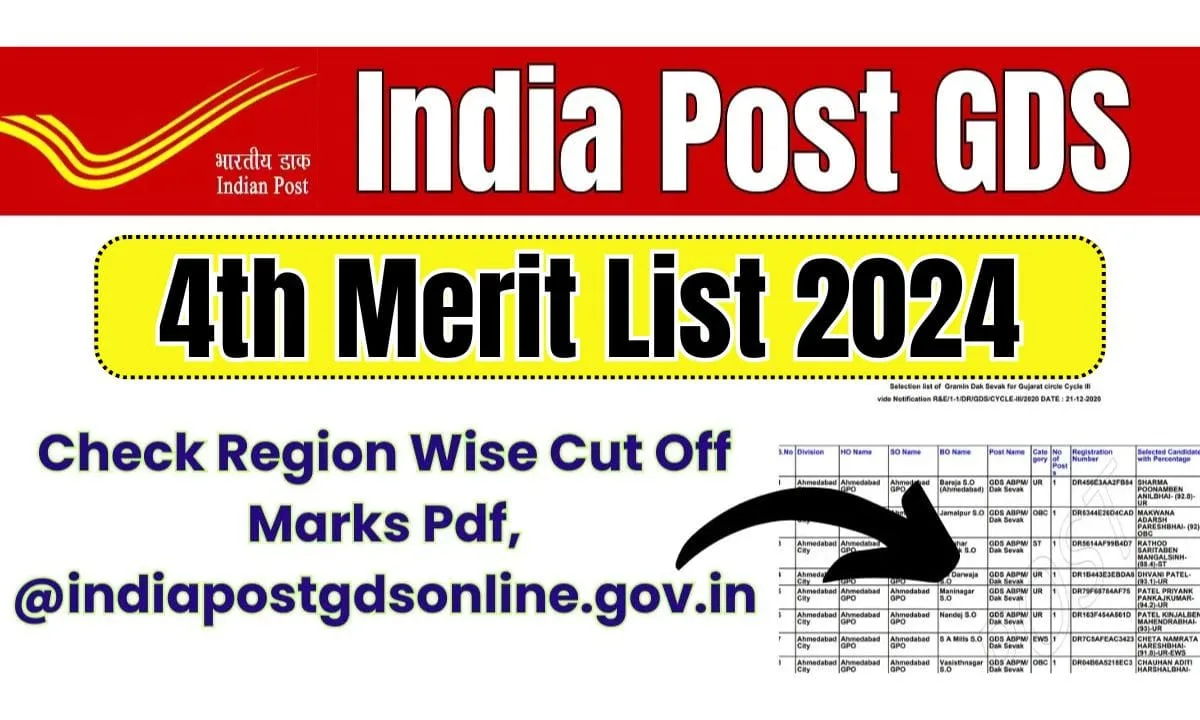 India Post GDS 4th Merit List 2024