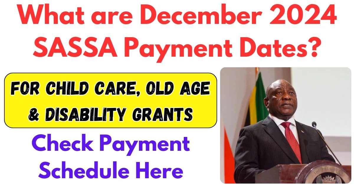 SASSA Payment Dates 