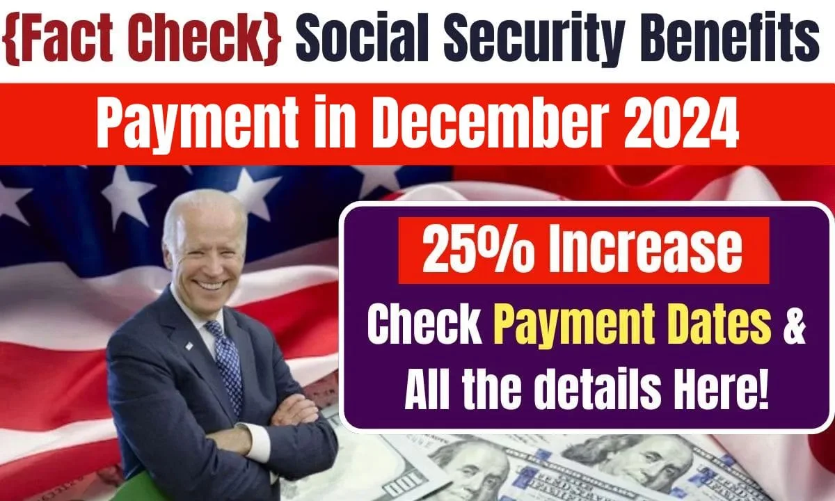 Social Security Benefits Payment in December 2024