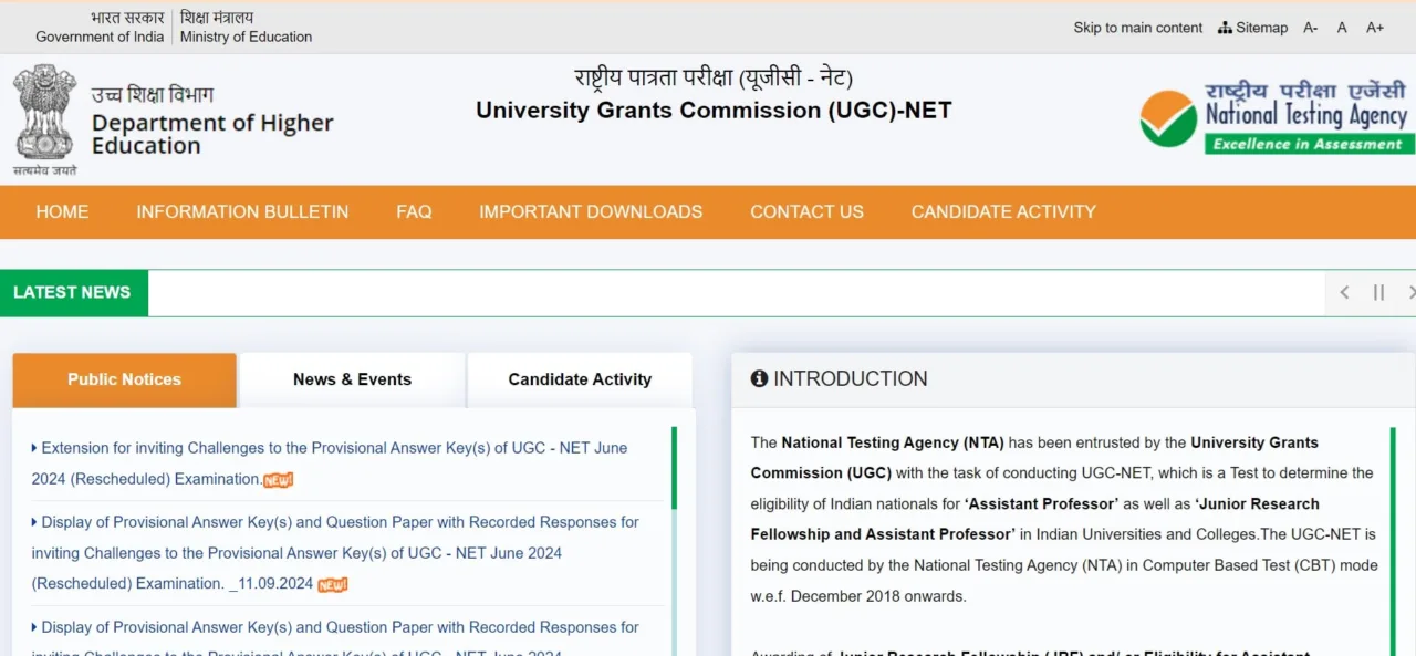 UGC NET 2024 Dec Session Exam Apply Online