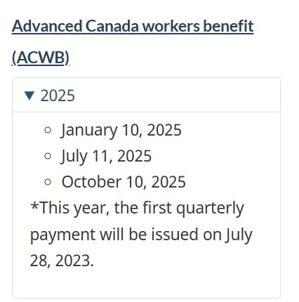 ACWB Payment