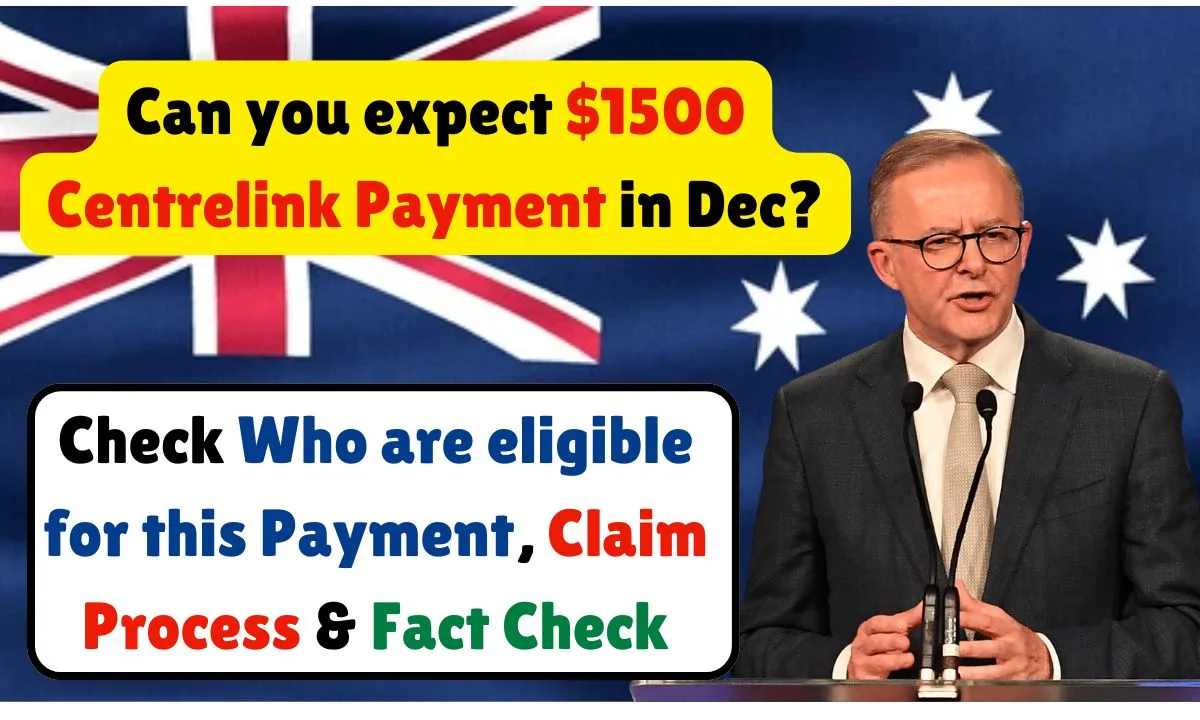 a man in a suit and tie standing at a podium with microphones$1500 Centrelink Payment in Dec