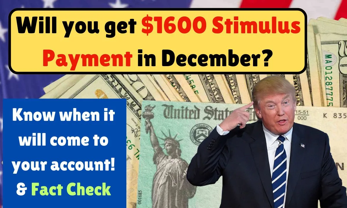 $1600 Stimulus Payment in December