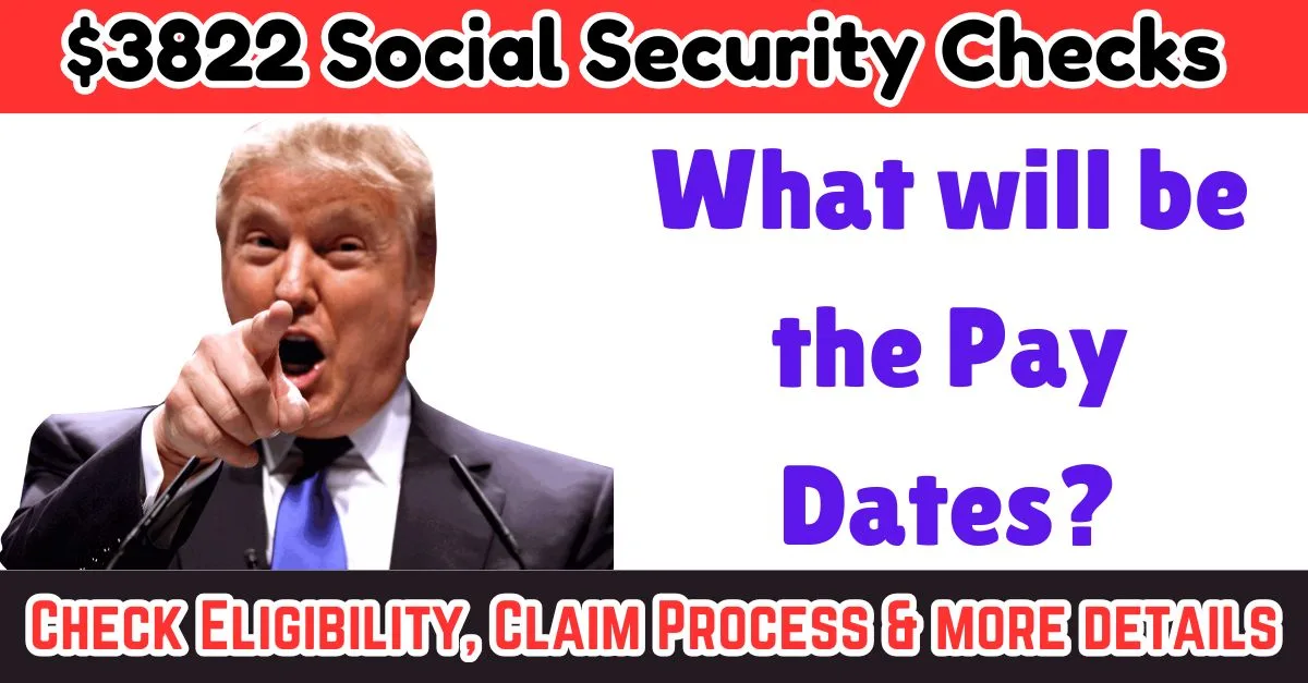 $3822 Social Security Checks 