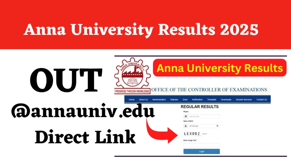 Anna University Results 2025 OUT