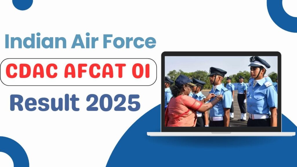 CDAC AFCAT 01 Result 2025 Check