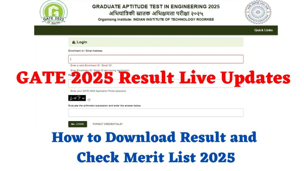 GATE 2025 Result Live Updates