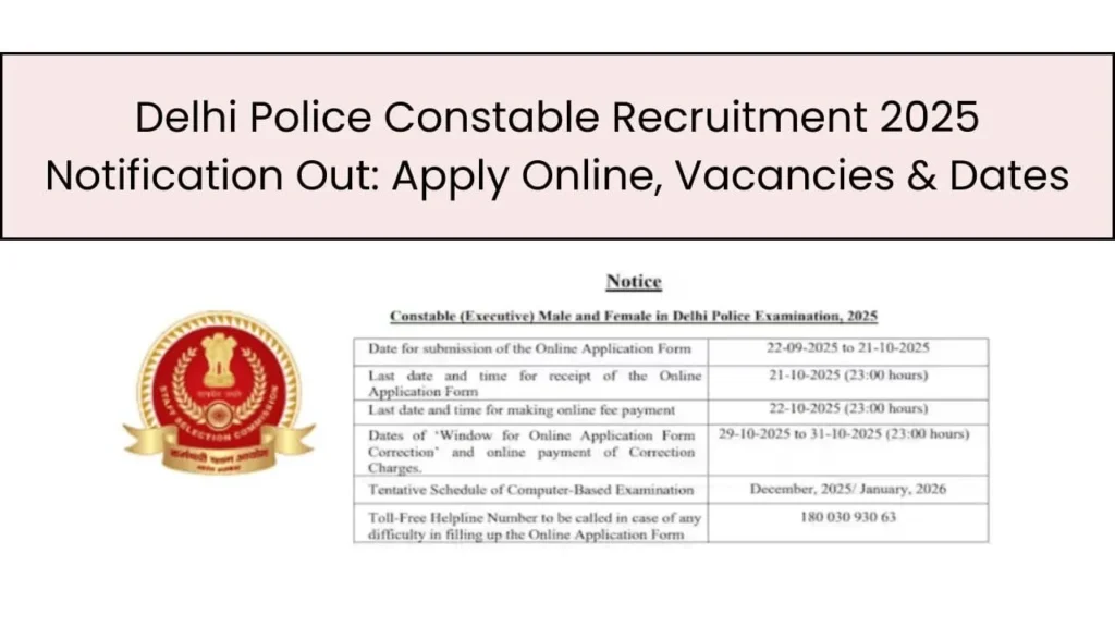 Delhi Police Constable Recruitment 2025