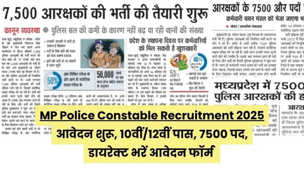 MP Police Constable Recruitment 2025