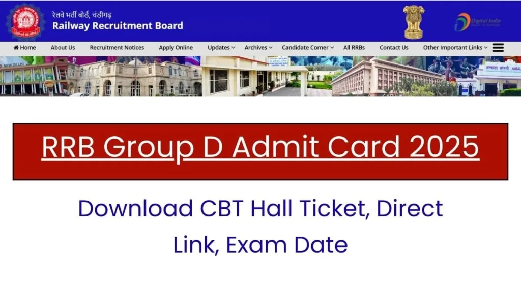 RRB Group D Admit Card 2025