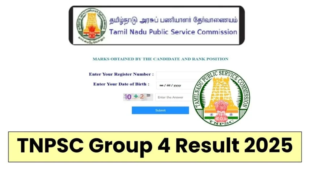 TNPSC Group 4 Result 2025