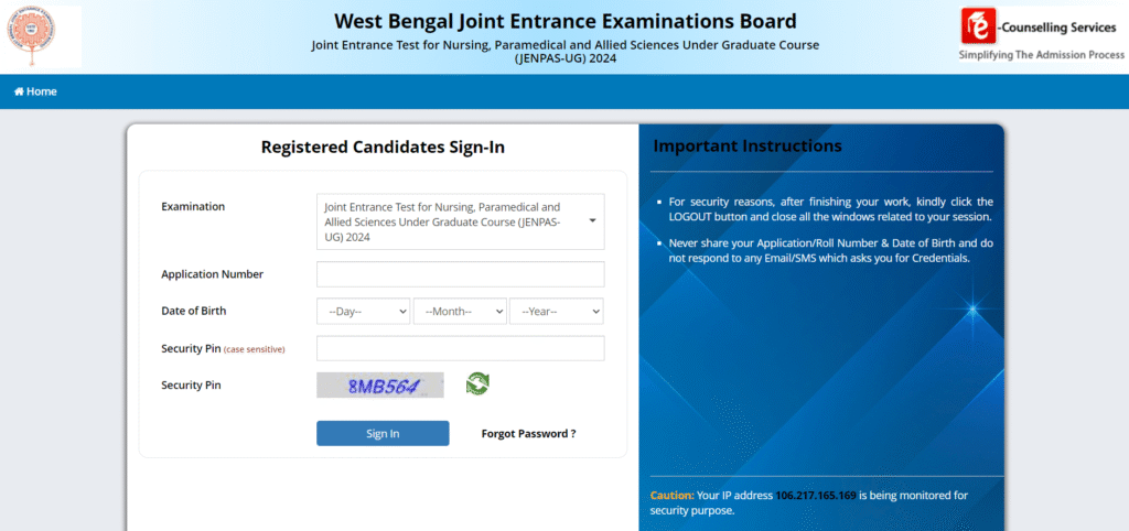 How to Download for WBJEE JENPAS UG  Admit Card 2025