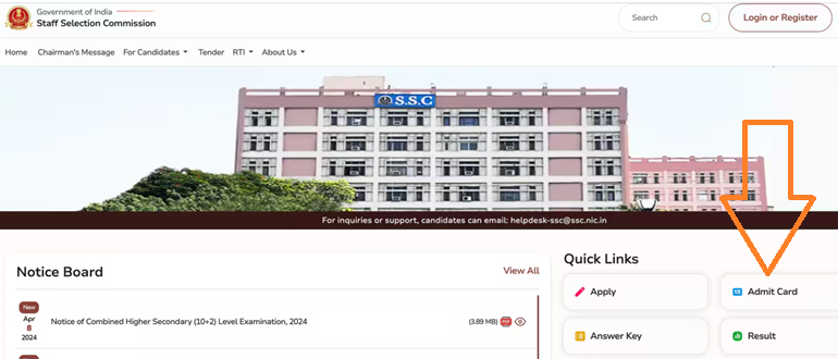 SSC GD Constable Admit Card 2026